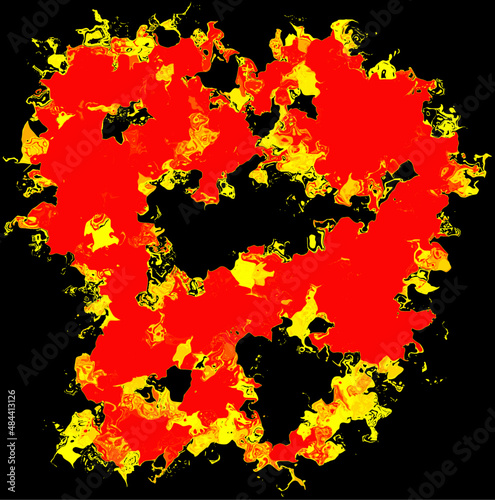 Night element of fire. Vector background. The ability to change to any size without loss of quality.