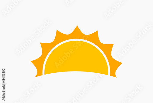 Sunset sun icon.