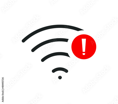 No wireless connections no wifi icon sign vector black color

