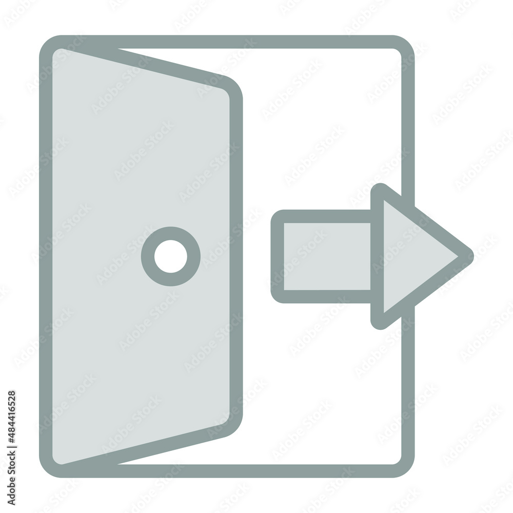 logout Icon. User interface Vector Illustration, As a Simple Vector Sign and Trendy Symbol in Line Art Style, for Design and Websites, or Mobile Apps,