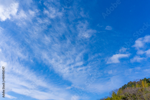 Refreshing blue sky and cloud background material_10
