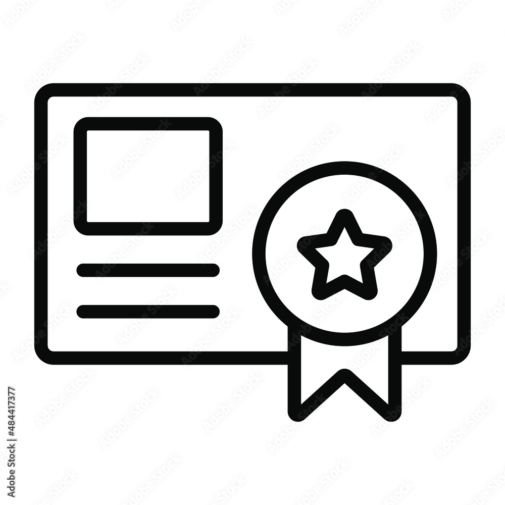 certificate Icon. User interface Vector Illustration, As a Simple Vector Sign and Trendy Symbol in Line Art Style, for Design and Websites, or Mobile Apps, certificate Icon. User interface Vector Illustration, As a Simple Vector Sign and Trendy Symbol in Line Art Style, for Design and Websites, or Mobile Apps,