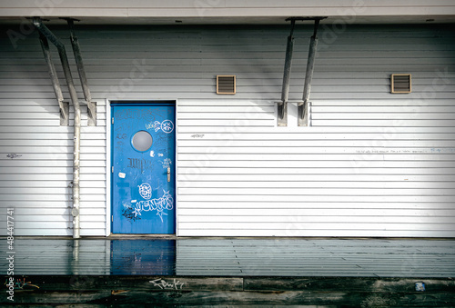 blue door