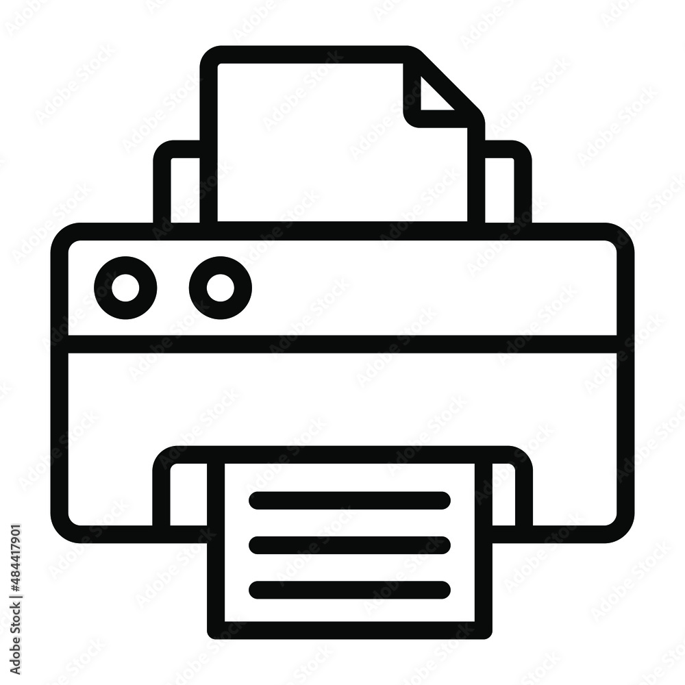 printer Icon. User interface Vector Illustration, As a Simple Vector Sign and Trendy Symbol in Line Art Style, for Design and Websites, or Mobile Apps, printer Icon. User interface Vector Illustration, As a Simple Vector Sign and Trendy Symbol in Line Art Style, for Design and Websites, or Mobile Apps,