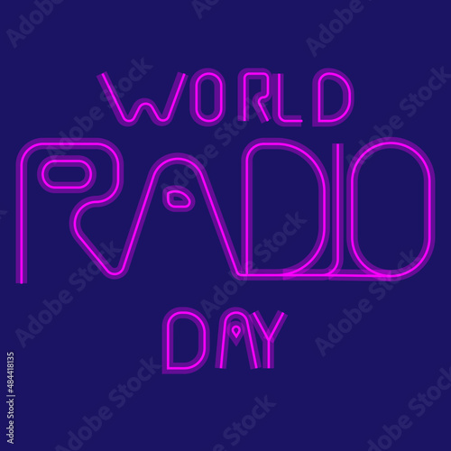 World radio day illustration vector