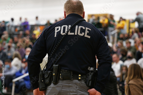 Police presence at at basketball game
