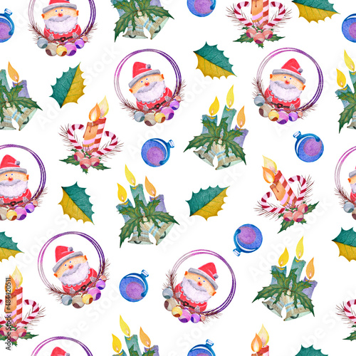 Christmas print illustration with white background