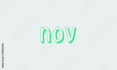 Word NOV in letters - Initial vector design - Premium Icon, Logo vector