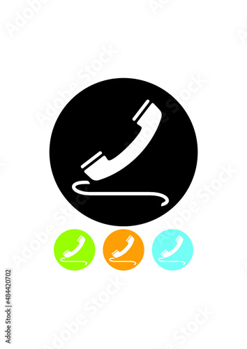 Phone receiver vector  icon