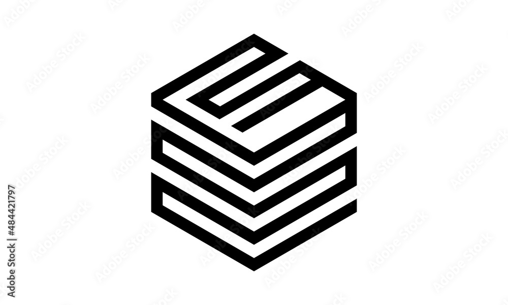 black lineart cube vector icon black lineart cube vector icon