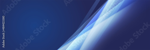 Fototapeta Naklejka Na Ścianę i Meble -  modern transparent blue abstract banner design background. Blue banner background. Geometric blue light stripes texture background