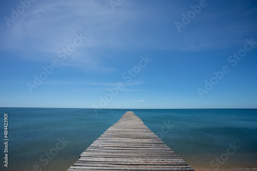 Fototapeta Naklejka Na Ścianę i Meble -  wooden pier in the sea