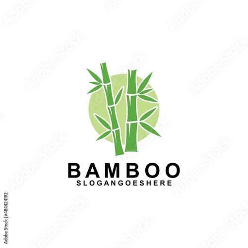 Fototapeta Naklejka Na Ścianę i Meble -  Bamboo Logo Template Design Vector, Emblem, Design Concept, Creative Symbol, Icon