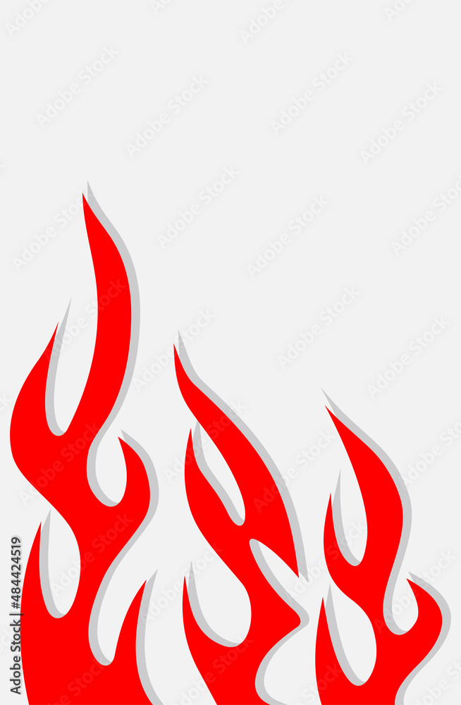 Simple flame pattern with some outline and shadow