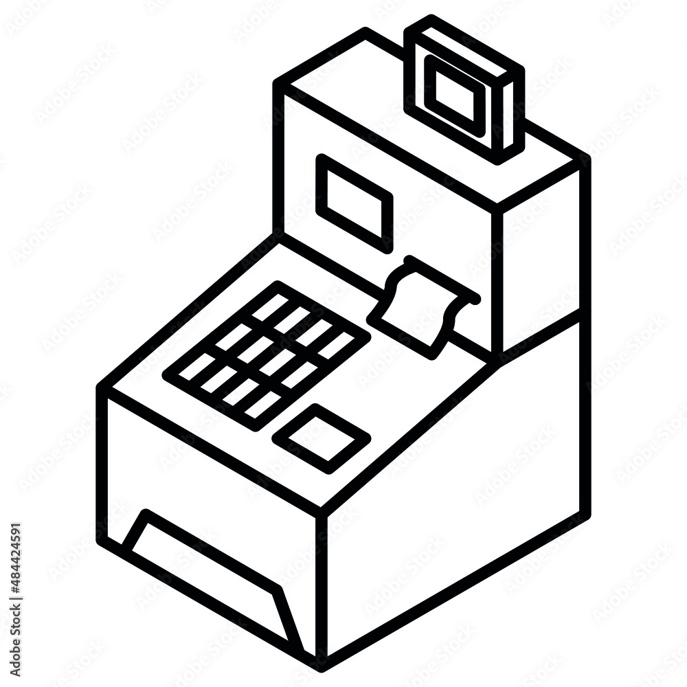 illustration of a cashbox illustration of a cashbox