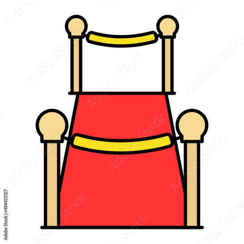 Red Carpet Runner for Party Concept Vector Color Icon Design, Video blogger Symbol, vlogger or videography equipment Sign, motion pictures and film maker Stock illustration