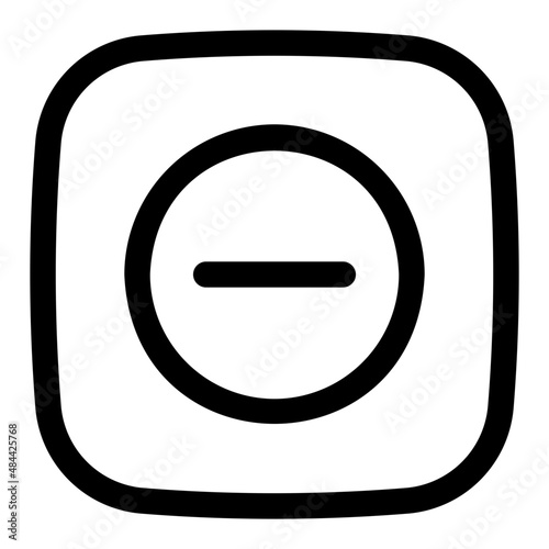 minus sign line icon