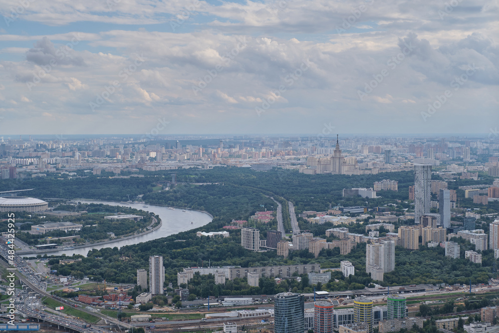 Panorama of Moscow and Moscow State University