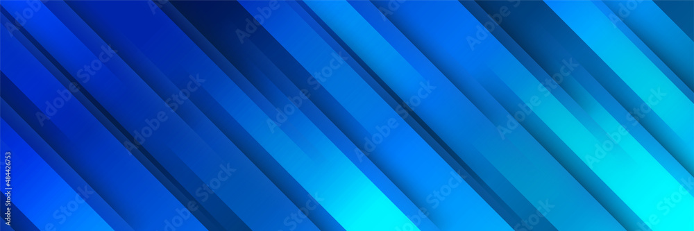 Fototapeta premium Set of modern light blue abstract banner design background