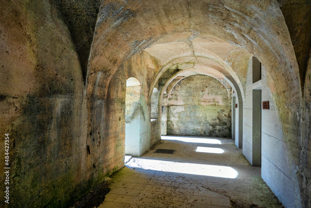 Interior, of the Italian military fort of the First World War