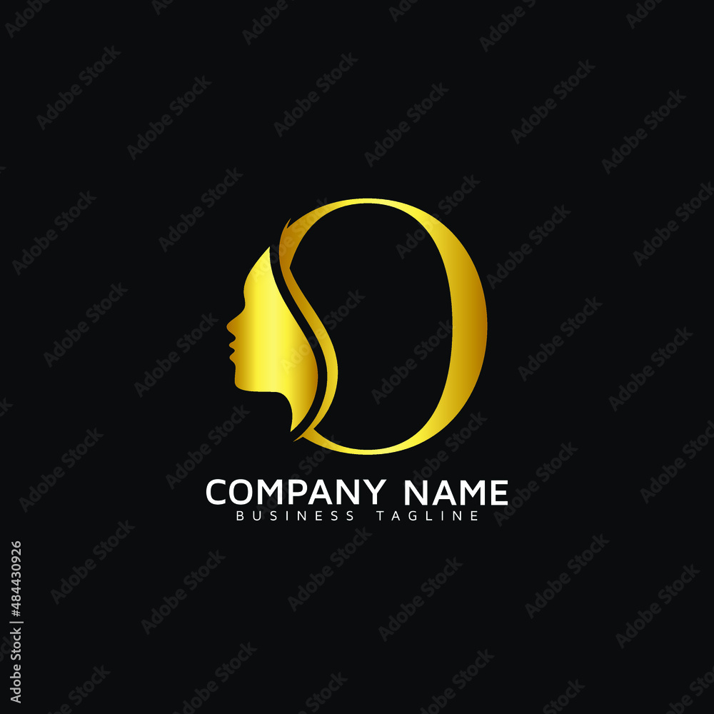 O Letter Beauty Face initial O luxury beauty queen woman face logo ...