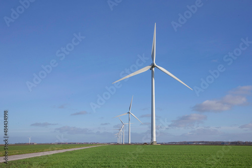 Windmill. Wind energy. Green energy. Flevopolder Dronten Nertherlands. photo