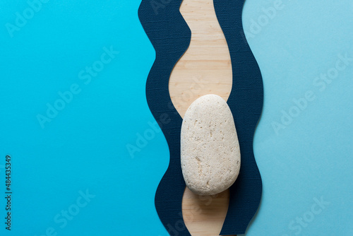 Canvas Print background with paper, wood, and stone