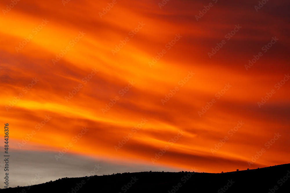 Cloud wave in vibrant color during sunset in Utah