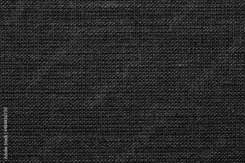 black linen fabric texture, natural flax background © dmitr1ch
