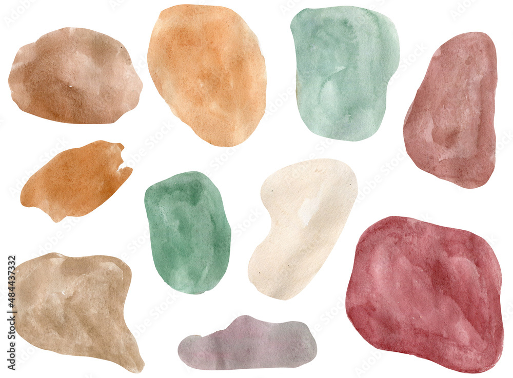 set of watercolor strokes set of watercolor strokes