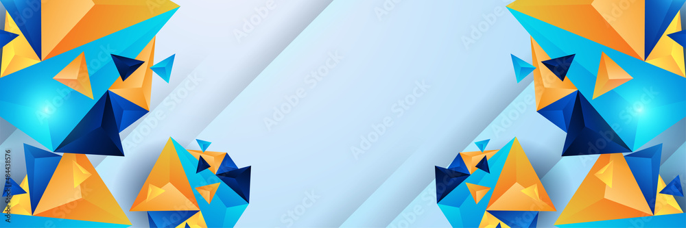 modern memphis geometric blue colorful abstract banner design background modern memphis geometric blue colorful abstract banner design background