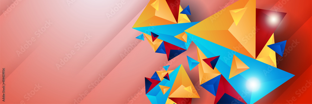 modern memphis geometric red colorful abstract banner design background modern memphis geometric red colorful abstract banner design background