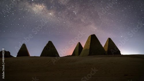 Nubian Pyramids of Sudan (4K Timelapse) photo