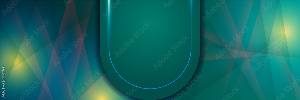 Obraz premium modern gradient shape green abstract banner design background