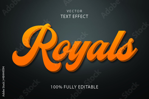 3d  royals Text effect