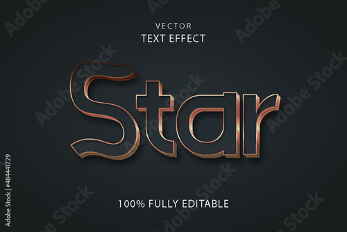 3d star Text effect photo