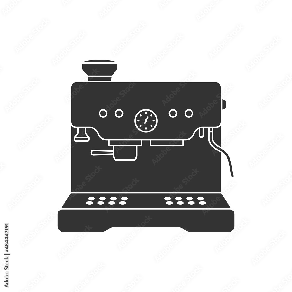 Fototapeta premium Espresso machine icon isolated on white background. Coffee maker symbol modern, simple, vector, icon for website design, mobile app, ui. Vector Illustration