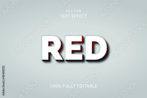 3d  red Text effect