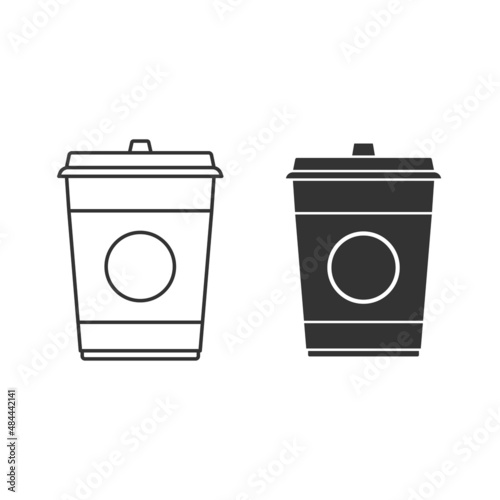 Disposable cup icon isolated on background. Drink symbol modern, simple, vector, icon for website design, mobile app, ui. Vector Illustration