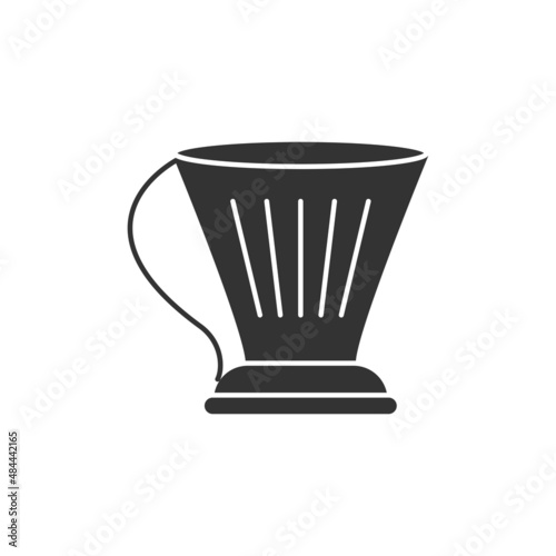 Clever coffee dripper icon isolated on white background. Beverage symbol modern, simple, vector, icon for website design, mobile app, ui. Vector Illustration photo