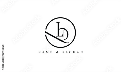 RL, LR, R, L abstract letters logo monogram