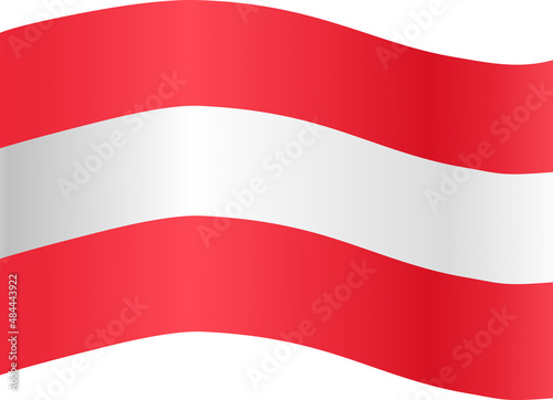 Waving Austria  flag isolated  on png or transparent background,Symbol of Austria ,template for banner,card,advertising ,promote,and business matching country poster, vector illustration