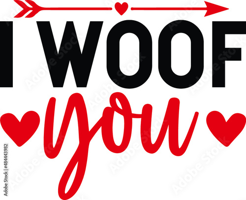 I woof you vector arts