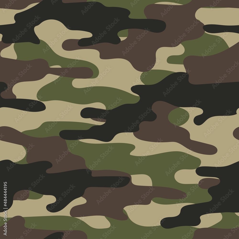 Fototapeta premium green seamless camouflage. print on clothes or print. vector. 