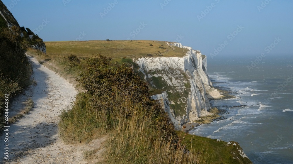 white cliffs of dover south east england sea and rock