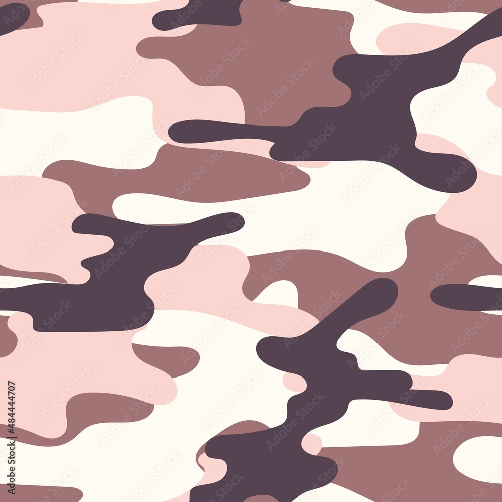 pink modern military vector camouflage print, seamless pattern for clothing headband or print. camouflage from pols