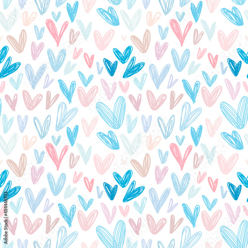 pattern. Seamless hearts pattern. Valentine Day pattern. Valentine Day decorations. Seamless Valentine Day. Wrapping paper pattern.