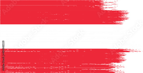Austria flag with brush paint textured isolated  on png or transparent background,Symbol of Austria,template for banner,promote, design, and business matching country poster, vector illustration 