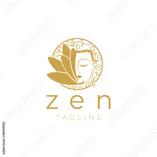Buddha Zen Monogram Logo Design Template