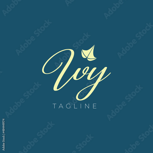 Simple Ivy Type Logo Design Template
